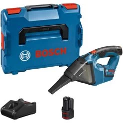 Bosch Akku-Staubsauger GAS 12V, Handstaubsauger (in L-BOXX Mit 2 X 3,0 Ah Akku)