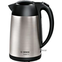 Bosch DesignLine TWK3P420, Wasserkocher (edelstahl/schwarz, 1,7 Liter)