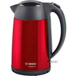 Bosch DesignLine TWK3P424, Wasserkocher (rot/grau, 1,7 Liter)