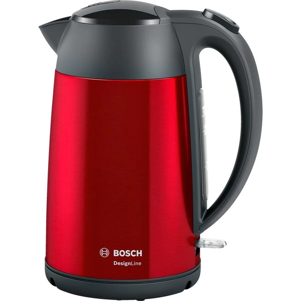 Bosch DesignLine TWK3P424, Wasserkocher (rot/grau, 1,7 Liter)