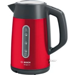 Bosch DesignLine TWK4P434, Wasserkocher (rot/grau, 1,7 Liter)