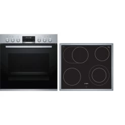 Bosch HND671CS60, Herdset (edelstahl/schwarz)