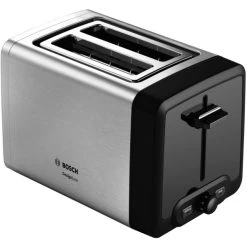 Bosch Kompakt-Toaster DesignLine TAT4P420DE (edelstahl/schwarz)