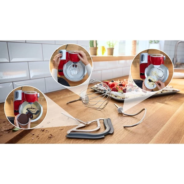 Bosch MUM5X720, Küchenmaschine (rot/silber, Integrierte Waage) – Bild 5