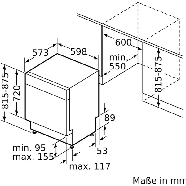 Bosch SMU4HTW31E Serie | 4, Spülmaschine (weiß, Home Connect) – Bild 7