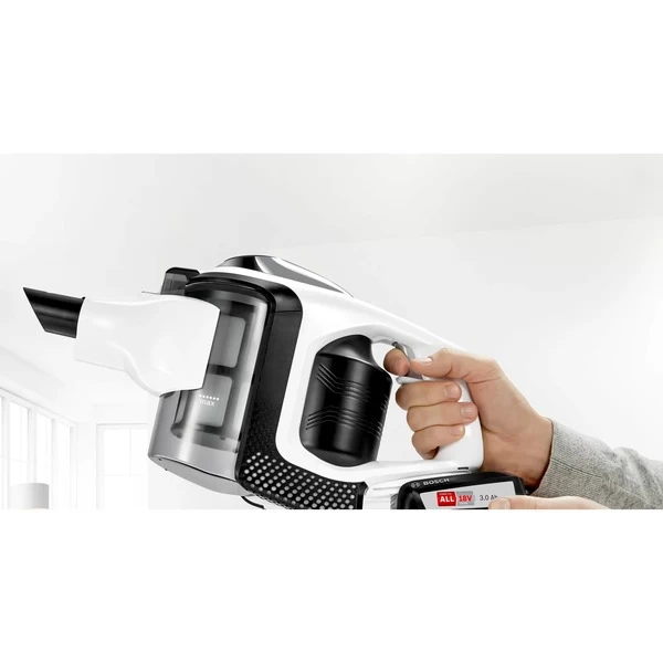 Bosch Serie | 8 Unlimited BBS812PCK, Stielstaubsauger (weiß, POWER FOR ALL ALLIANCE, 2x Li-Ion 18V Akkupack) – Bild 11