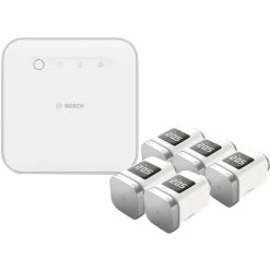 Bosch Smart Home Aktionspaket "Smartes Heizen V", Set (1x Smart Home Controller II , 5x Heizkörper-Thermostat II)