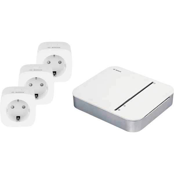 Bosch Smart Home Aktionspaket "Smartes Schalten", Set (weiß, 3x Zwischenstecker Kompakt (BSP-FZ2), 1x Smart Home Controller)
