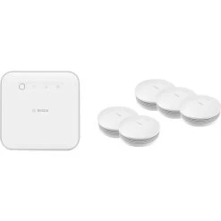 Bosch Smart Home Starterset Rauchmelder XL (weiß, 1x Controller, 5x Rauchmelderwarnmelder)