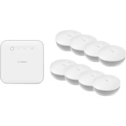 Bosch Smart Home Starterset Rauchmelder XXL (weiß, 1x Controller, 8x Rauchmelderwarnmelder)