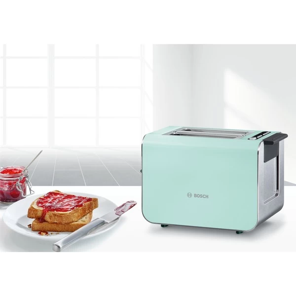Bosch Styline Kompakt-Toaster TAT8612 (türkis/silber) – Bild 5
