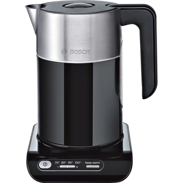 Bosch Styline TWK 8613 P, Wasserkocher (schwarz/silber, 1,5 Liter)